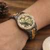 Men's Engraved Wooden Photo Watch Wooden Strap 45mm-7