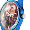 Personalized Photo Watch Engraved Watch With Red Or Blue Leather Strap Men's-Gift For Boyfriend-3