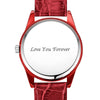 Personalized Photo Watch Engraved Watch With Red Or Blue Leather Strap Men's-Gift For Boyfriend-9