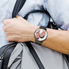 Father's Day Gift -Men's Engraved Black Alloy Bracelet Photo Watch 40mm-3