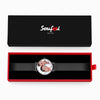 Father's Day Gift -Men's Engraved Black Alloy Bracelet Photo Watch 40mm-4