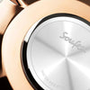 Unisex Engraved Rose Goldtone Photo Watch Brown Leather Strap 40mm-2
