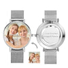 Women's Engraved Alloy Bracelet Photo Watch 36mm