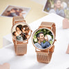 Women's Engraved Alloy Bracelet Photo Watch 36mm-2