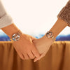 Women's Engraved Alloy Bracelet Photo Watch 36mm-3