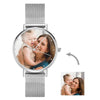 Women's Engraved Alloy Bracelet Photo Watch 36mm-7