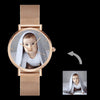 Women's Engraved Alloy Bracelet Photo Watch 36mm-10