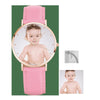 Women's Engraved Rose Goldtone Photo Watch Pink Leather Strap 36mm