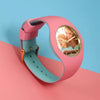 Waterproof Silicone Unisex Engraved Photo Watch 41mm Pink And Blue Bands-2
