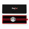 Women's Engraved Photo Watch Red Leather Strap 36mm-9