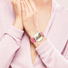Women's Engraved Photo Watch Pink Leather Strap 36mm-4