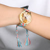 Women's Gold Photo Watch Braided Color Rope Strap 40mm-4
