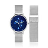 Women's Watch 36mm-Libra Constellation Watch With Luminous Pointer Alloy Bracelet