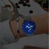 Women's Watch 36mm-Libra Constellation Watch With Luminous Pointer Alloy Bracelet-4