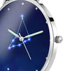 Women's Watch 36mm-Capricorn Constellation Watch With Luminous Pointer Alloy Bracelet-4