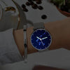 Women's Watch 36mm-Aquarius Constellation Watch With Luminous Pointer Alloy Bracelet-1