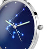 Women's Watch 36mm-Aquarius Constellation Watch With Luminous Pointer Alloy Bracelet-2