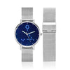 Women's Watch 36mm-Pisces Constellation Watch With Luminous Pointer Alloy Bracelet