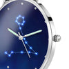 Women's Watch 36mm-Pisces Constellation Watch With Luminous Pointer Alloy Bracelet-2