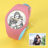 Waterproof Silicone Unisex Engraved Photo Watch 41mm Pink And Blue Bands-Sketch