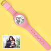 Waterproof Silicone Unisex Engraved Photo Watch 41mm Pink And Blue Bands-Sketch-2