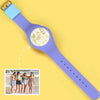Women's Silicone Engraved Photo Apple Watch 41mm Purple Bands-Golden-2