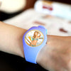 Women's Silicone Engraved Photo Apple Watch 41mm Purple Bands-3