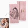 Women's Photo Engraved Trifold Photo Wallet - Pink Leather