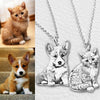 Women's Photo Engraved Tag Necklace Silver-1