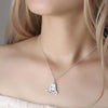 Women's Photo Engraved Tag Necklace Silver-2
