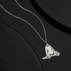 Women's Photo Engraved Tag Necklace Silver-4
