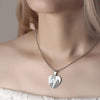 Women's Heart Photo Engraved Tag Necklace With Engraving Stainless Steel (Black And White)-2
