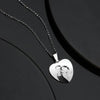 Women's Heart Photo Engraved Tag Necklace With Engraving Stainless Steel (Black And White)-8